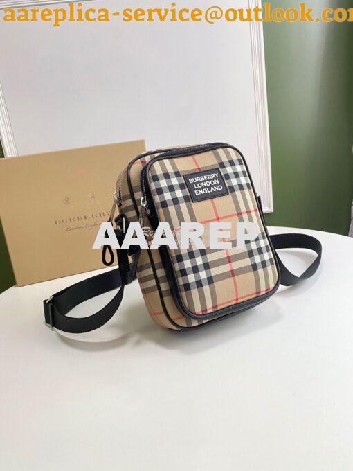 Replica Burberry Vintage Check and Leather Crossbody Bag 80233811 2