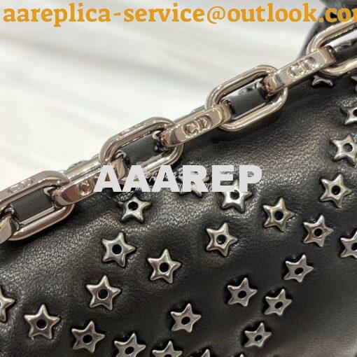 Replica Dior Small Addict Bag Black Lucky Star Cannage Lambskin M5821O 3