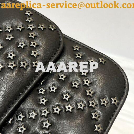 Replica Dior Small Addict Bag Black Lucky Star Cannage Lambskin M5821O 4