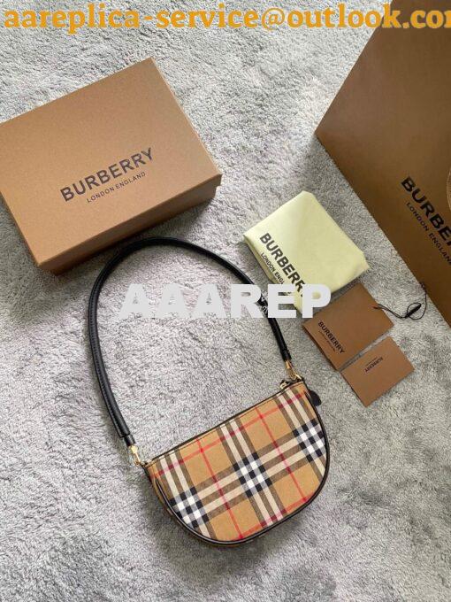 Replica Burberry Vintage Check Cotton Olympia Pouch 80434051