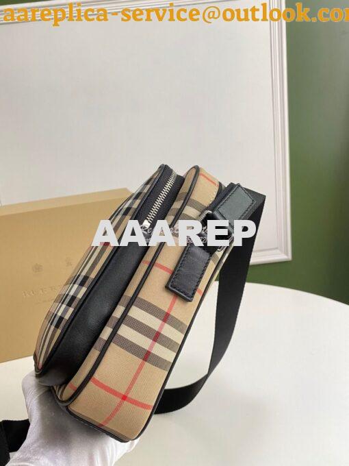 Replica Burberry Vintage Check and Leather Crossbody Bag 80233811 5