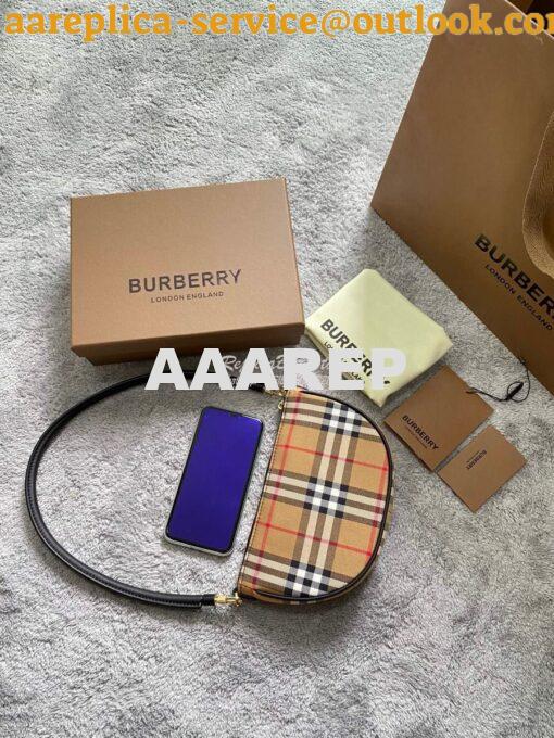 Replica Burberry Vintage Check Cotton Olympia Pouch 80434051 2