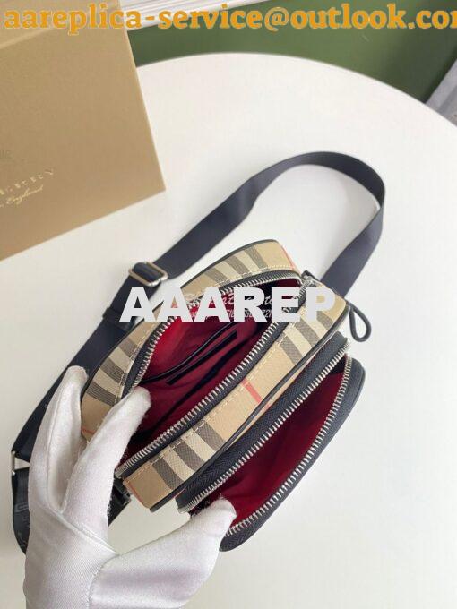 Replica Burberry Vintage Check and Leather Crossbody Bag 80233811 6