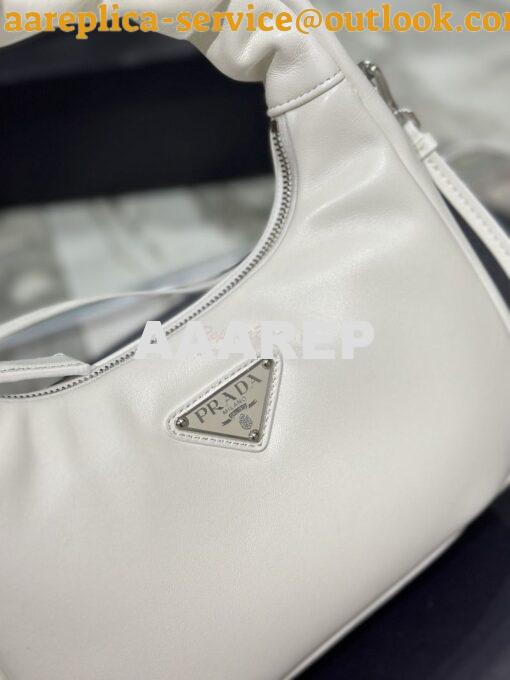 Replica Prada Soft Padded Nappa-leather mini bag 1BA384 White 4