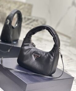 Replica Prada Soft Padded Nappa-leather mini bag 1BA384 Black 2