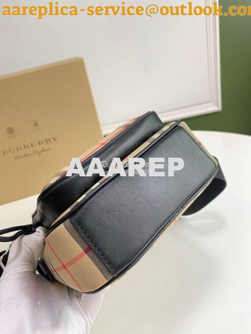Replica Burberry Vintage Check and Leather Crossbody Bag 80233811 8