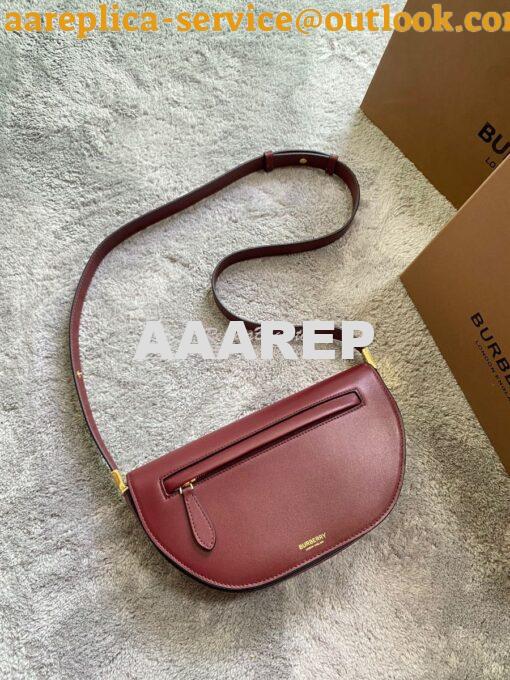 Replica Burberry Small Leather Olympia Bag 80363811 Burgundy