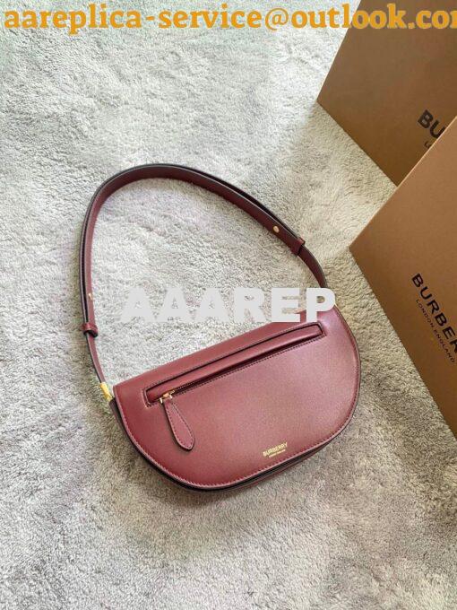 Replica Burberry Small Leather Olympia Bag 80363811 Burgundy 2