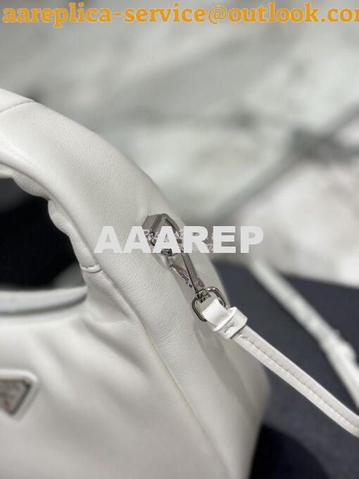 Replica Prada Soft Padded Nappa-leather mini bag 1BA384 White 7