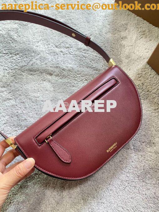 Replica Burberry Small Leather Olympia Bag 80363811 Burgundy 3