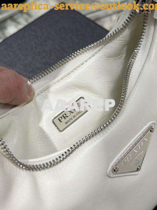 Replica Prada Soft Padded Nappa-leather mini bag 1BA384 White 8