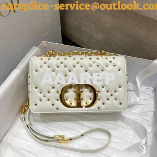 Replica Dior Small Caro Bag Latte Lucky Star Cannage Lambskin M9241U