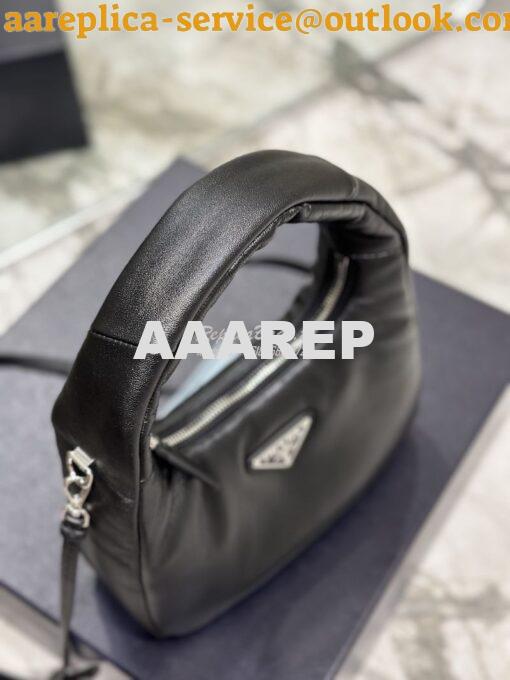 Replica Prada Soft Padded Nappa-leather mini bag 1BA384 Black 6