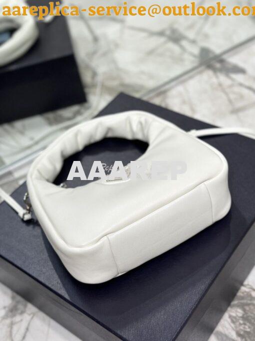 Replica Prada Soft Padded Nappa-leather mini bag 1BA384 White 9