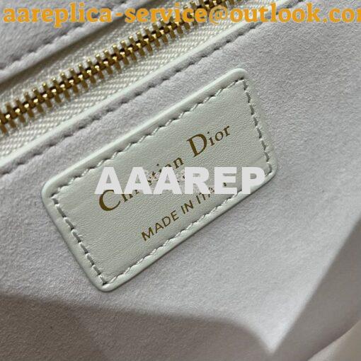 Replica Dior Small Addict Bag Latte Lucky Star Cannage Lambskin M5821O 9