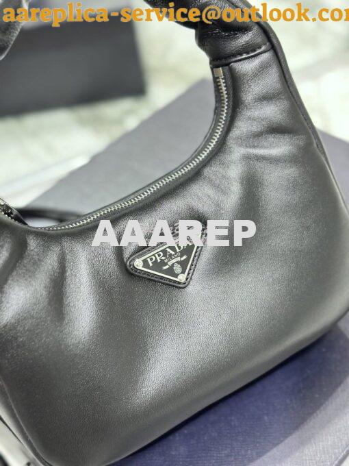 Replica Prada Soft Padded Nappa-leather mini bag 1BA384 Black 7