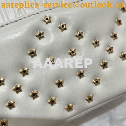 Replica Dior Small Caro Bag Latte Lucky Star Cannage Lambskin M9241U 4