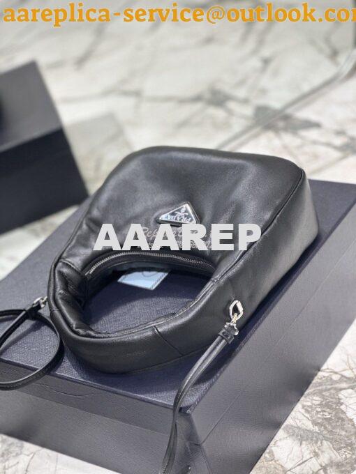 Replica Prada Soft Padded Nappa-leather mini bag 1BA384 Black 8