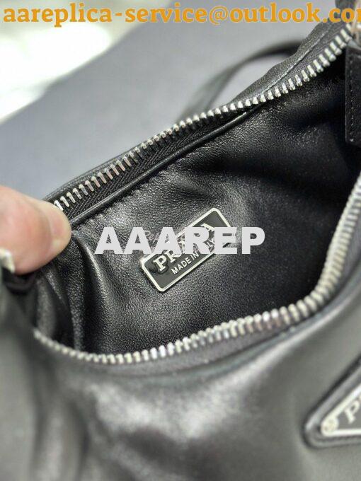 Replica Prada Soft Padded Nappa-leather mini bag 1BA384 Black 9