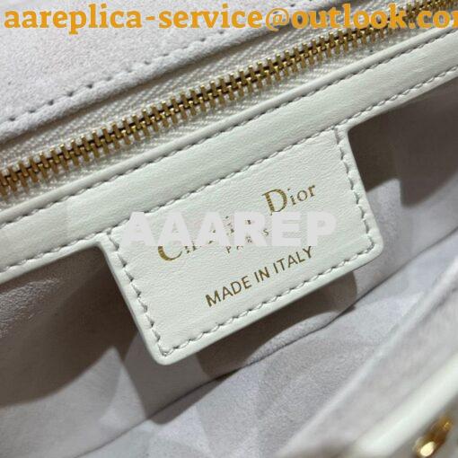 Replica Dior Small Caro Bag Latte Lucky Star Cannage Lambskin M9241U 9