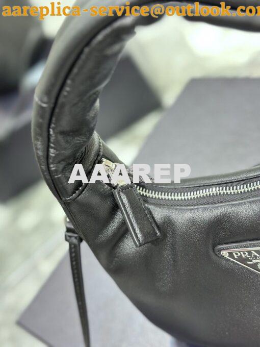 Replica Prada Soft Padded Nappa-leather mini bag 1BA384 Black 10