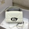 Replica Dior 30 Montaigne Chain Bag With Handle in Latte Maxicannage L