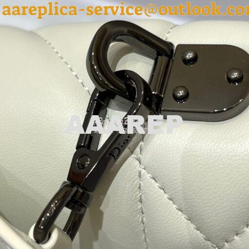 Replica Dior 30 Montaigne Chain Bag With Handle in Latte Maxicannage L 4