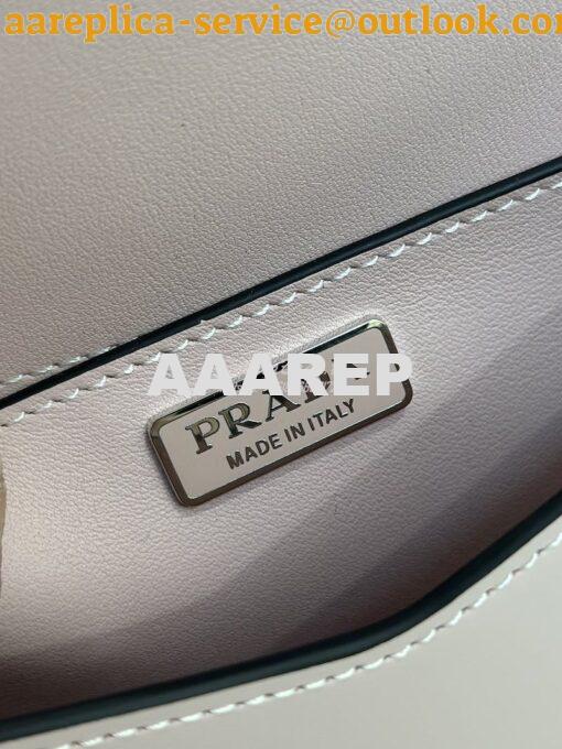 Replica Prada Brushed Leather Shoulder Bag 1BH189 Pink 12