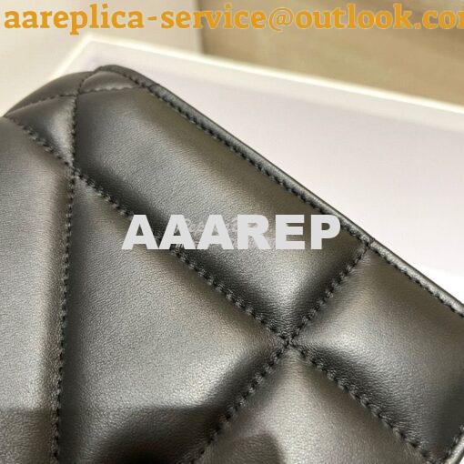 Replica Dior 30 Montaigne Chain Bag With Handle in Black Maxicannage L 4