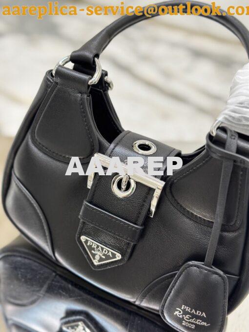 Replica Prada Moon Padded Nappa-leather Bag 1BA381 Black 6