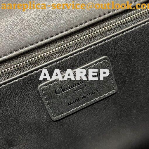 Replica Dior 30 Montaigne Chain Bag With Handle in Black Maxicannage L 8