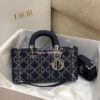 Replica Dior 30 Montaigne Chain Bag With Handle in Black Maxicannage L 10