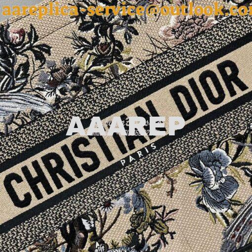 Replica Dior Book Tote bag in Beige Multicolor Jardin d'Hiver Embroide 2