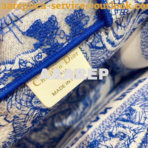 Replica Dior Book Tote bag in Fluorescent Blue Toile de Jouy Transpare 18