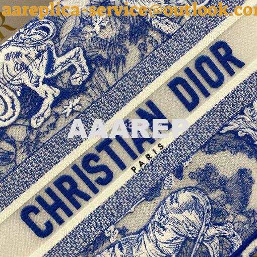 Replica Dior Book Tote bag in Fluorescent Blue Toile de Jouy Transpare 20