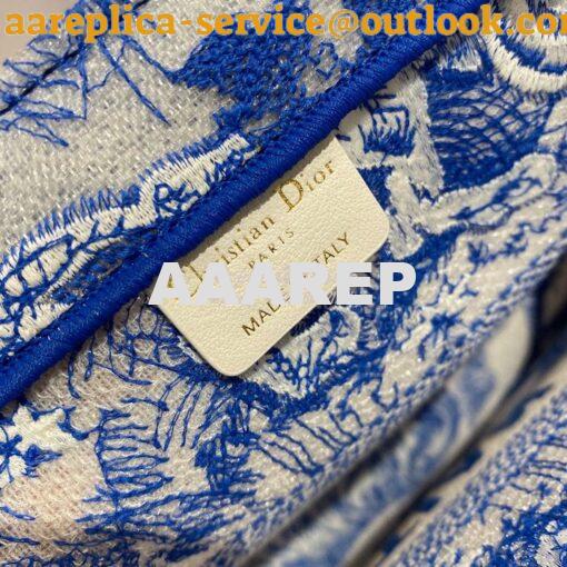 Replica Dior Book Tote bag in Fluorescent Blue Toile de Jouy Transpare 27