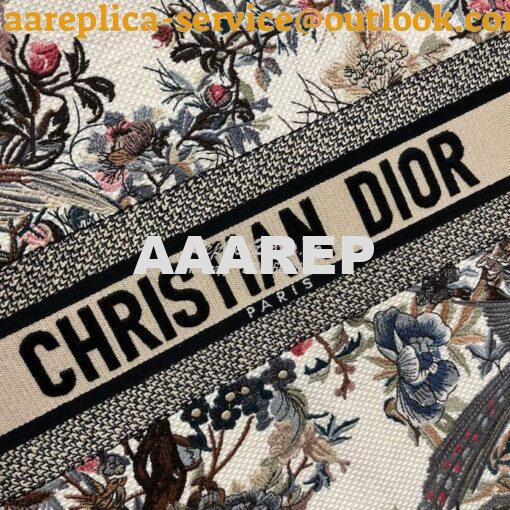 Replica Dior Book Tote bag in Ecru Multicolor Dior Jardin d'Hiver Embr 2