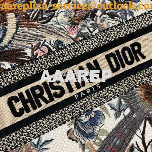 Replica Dior Book Tote bag in Ecru Multicolor Dior Jardin d'Hiver Embr 11