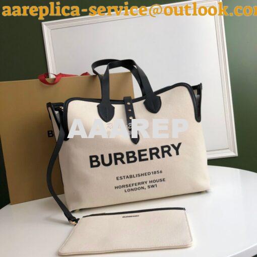 Replica Burberry The Medium Soft Cotton Canvas Belt Bag 80313181 Black 3