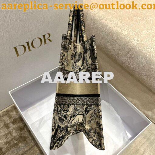 Replica Dior Book Tote bag in Brown Toile de Jouy Embroidery 13