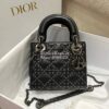 Replica Dior Mini Lady Dior Bag Black Lucky Star Cannage Lambskin M050