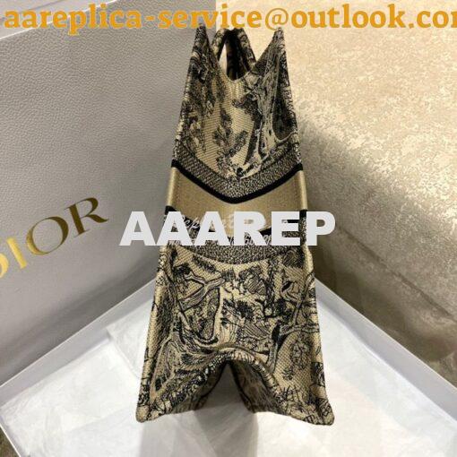 Replica Dior Book Tote bag in Brown Toile de Jouy Embroidery 22