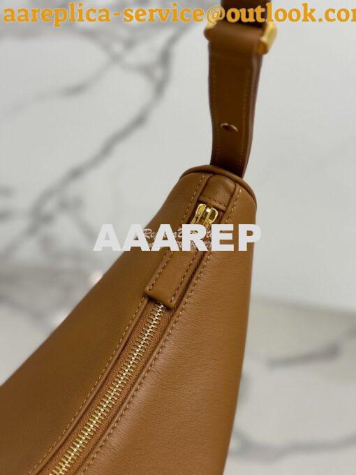 Replica Prada Large leather shoulder bag 1BC212 Caramel 7