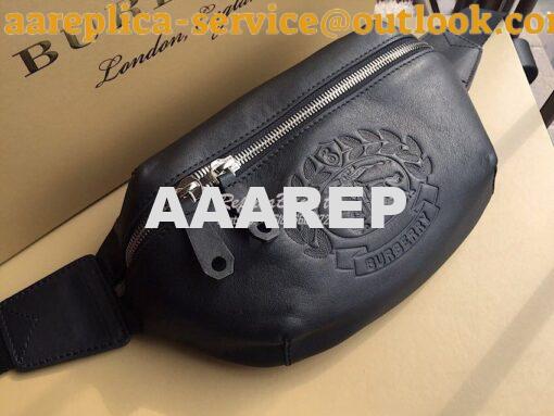 Replica Burberry Medium Embossed Crest Leather Bum Bag