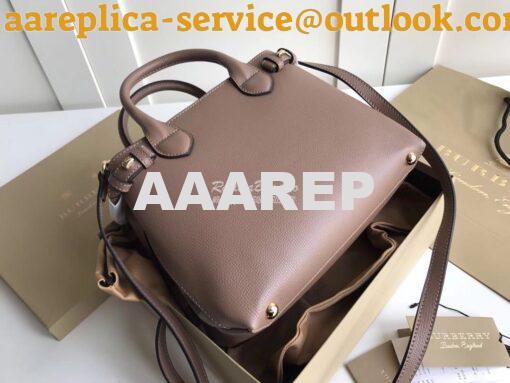 Replica Burberry The Small Banner in Leather and House Check Beige 9