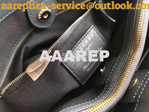 Replica Burberry The Small Banner in Leather and House Check Blue 6