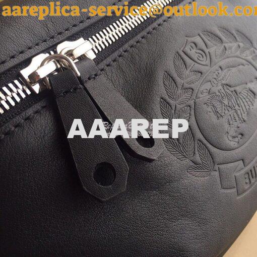 Replica Burberry Medium Embossed Crest Leather Bum Bag 4