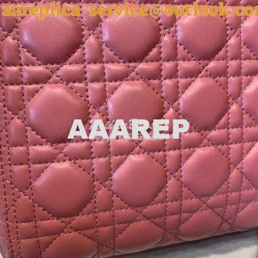 Replica Dior Lady Dior Medium Flap Cover Quilted in Cannage Lambskin L 5