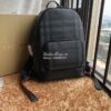 Replica Burberry London Check and Leather Backpack Charcoal/black