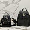 Replica Prada Buckle small leather handbag with double belt 1BA418 Bla 14